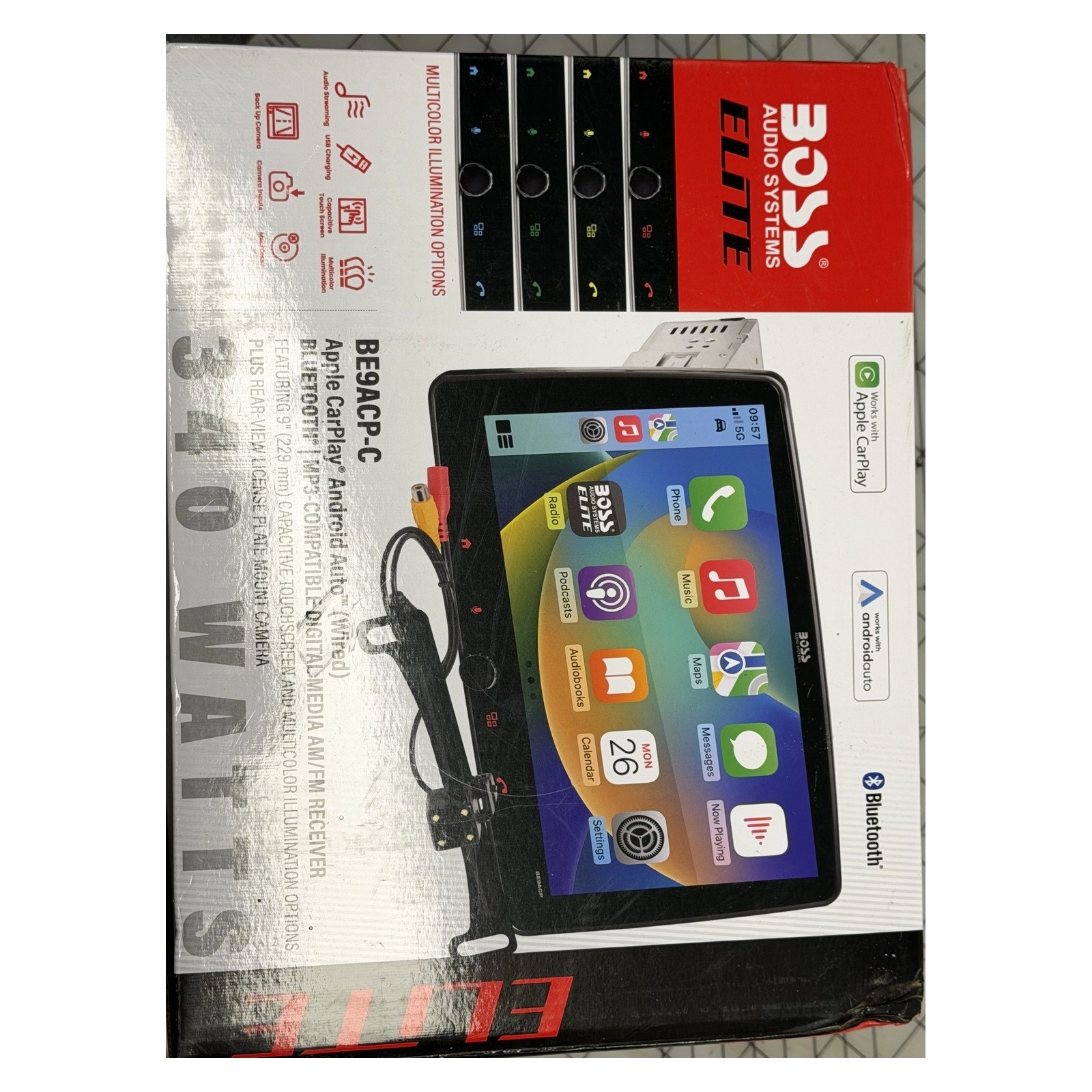 BOSS Audio Systems BE9ACP-C 9 inch Apple CarPlay Android Auto Car Stereo Camera