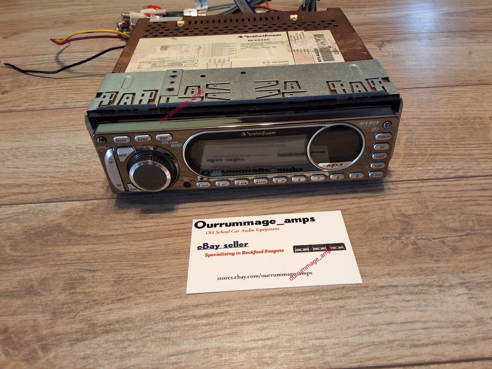 Rockford Fosgate RFX-9420 Car Audio CD PLAYER OLD SCHOOL RARE