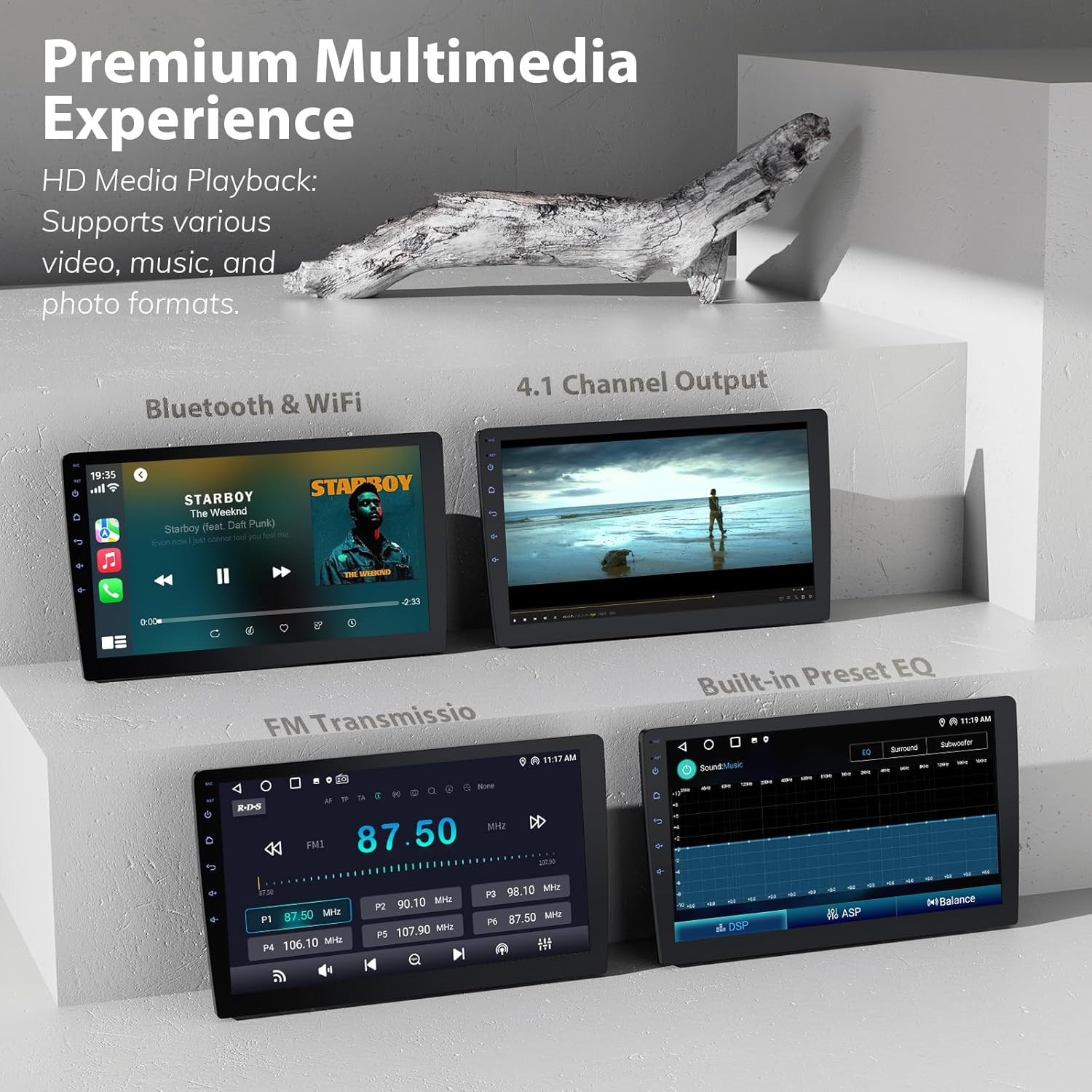 9 Inch Android Car Stereo – Wireless Apple Carplay & Android Auto, 2GB RAM 64GB