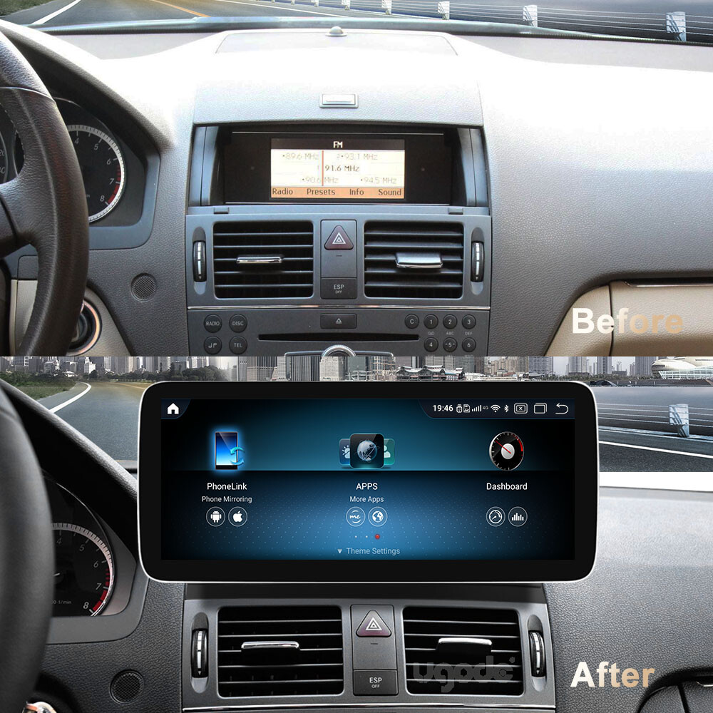 Ugode 12.3inch Android Screen CarPlay Stereo GPS Benz C class W204 2007-2010 NTG