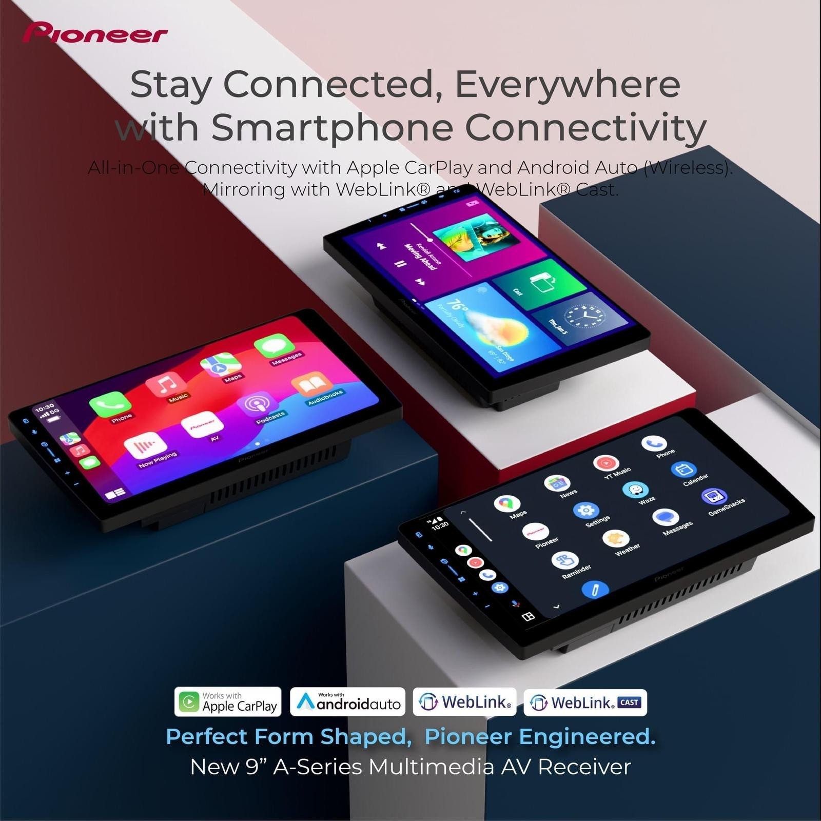 Pioneer DMH-AP6650BT 9″ Wireless Android Auto Apple Car Play Worldwide shipping