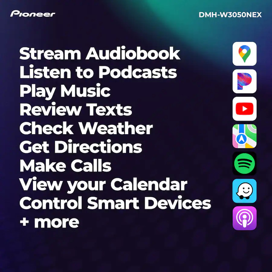 Pioneer DMH-W3050NEX 6.8″ Car Stereo Receiver w/ Apple CarPlay & Android Auto