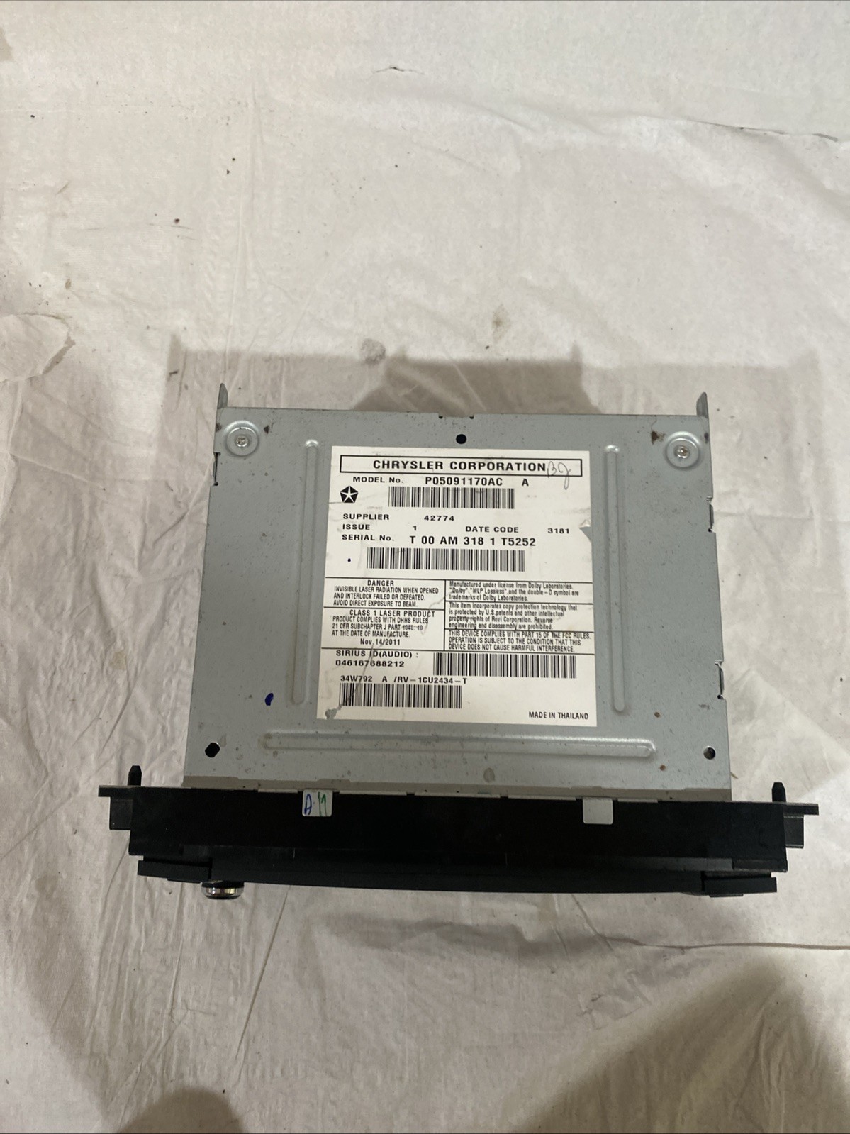 ♻️2011 2012 Dodge Ram Chrysler Jeep AM FM XM CD DVD HDD STEREO P05091170AC