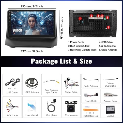 4G+64G Android 13 Car Stereo for Ford Fiesta 2009-2014 9 Inch Touch Screen