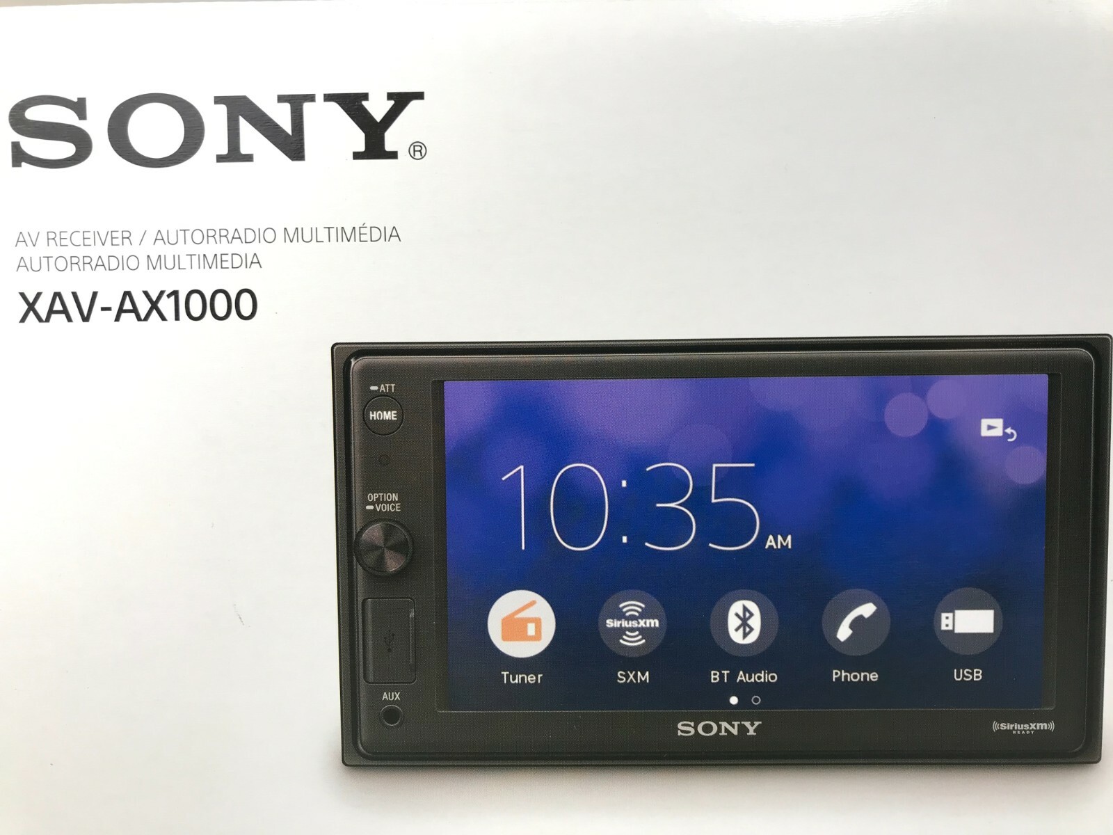Sony XAV-AX1000 Bluetooth Multimedia Apple CarPlay iPhone AM FM XM USB Aux 6.2″
