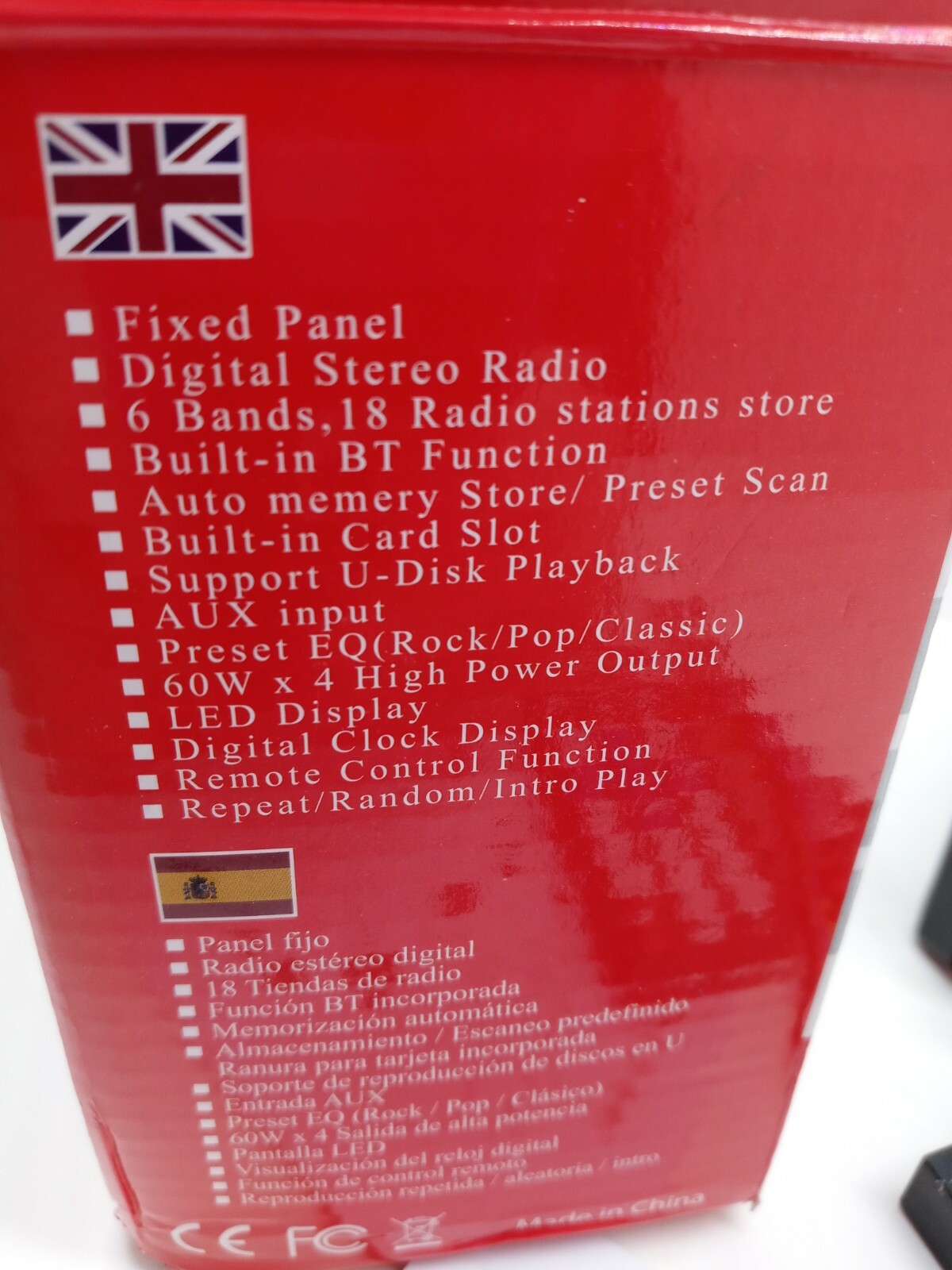 Car MP3 Player with USB/SD Port 60Wx4, LED display, Remote control,AUX input NEW
