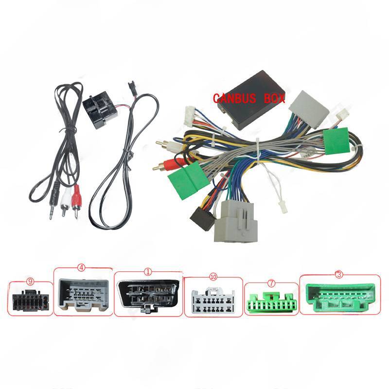 for Land Rover Android navigation power cord, audio 16P cable+protocol box