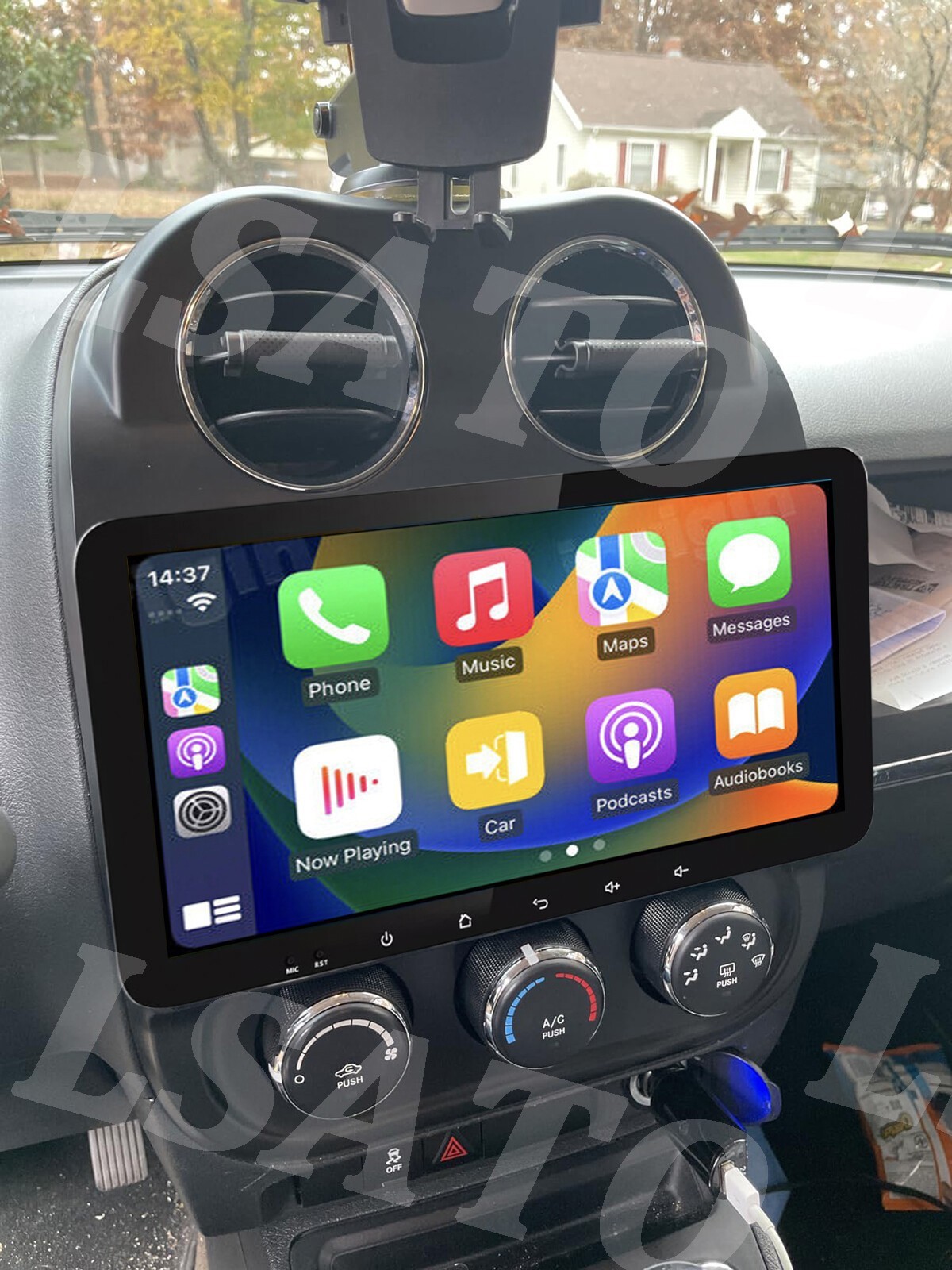 Car Radio Stereo +Camera GPS NAVI Android 14 For Jeep Patriot 2009-2016 2+64