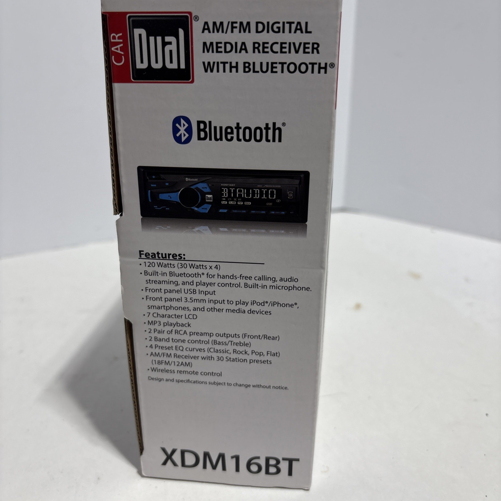 Car Dual Bluetooth Digital Receiver AM/FM Radio MP3 AUX (XDM16BT) 120 Watt NEW!