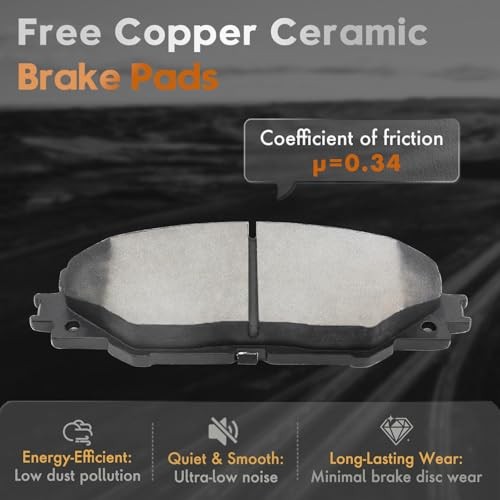 Front Brakes and Rotors 12.99” Geomet Drilled Slotted 580279×2+D1367-8472