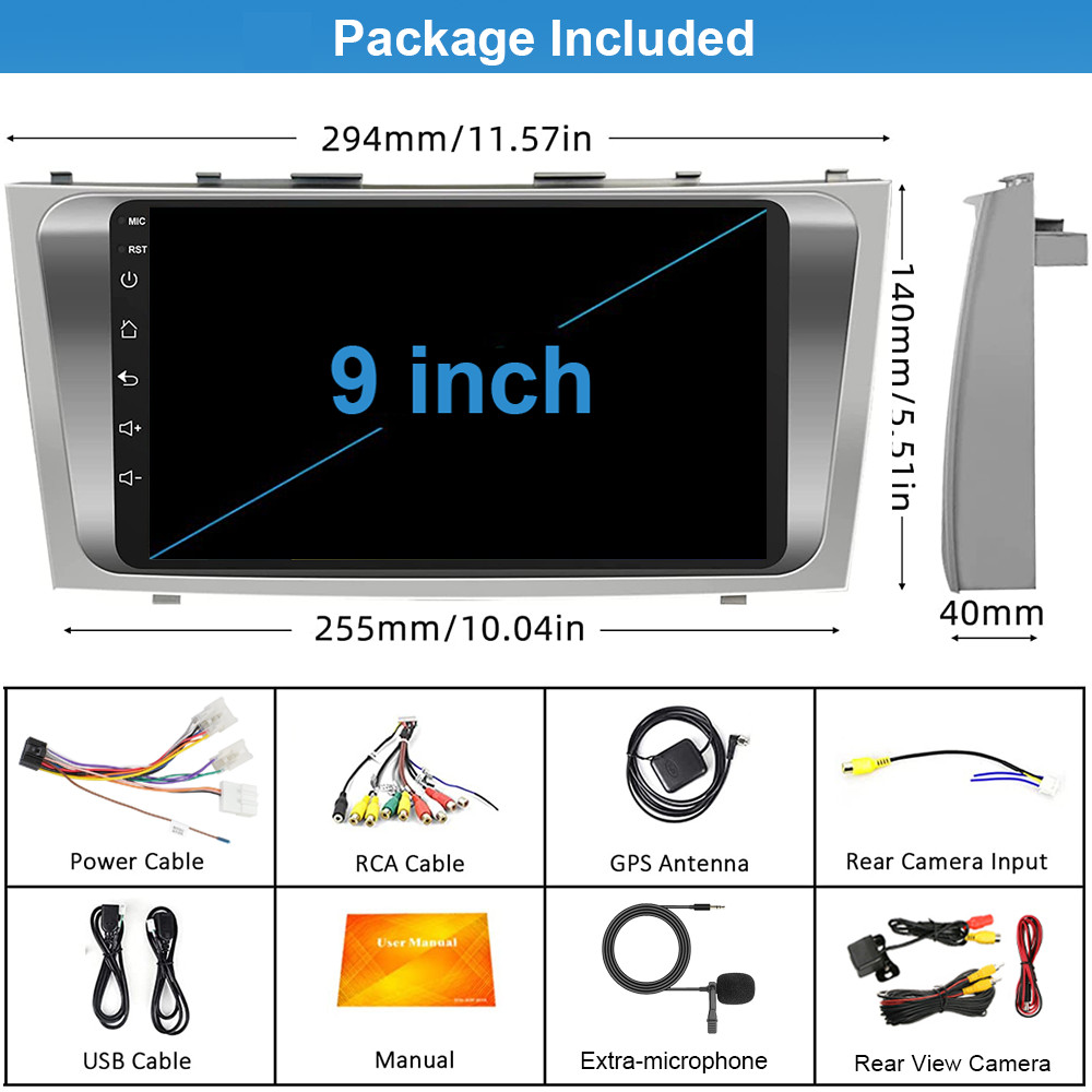 For 2007-2011 TOYOTA CAMRY Android 15.0 Car Stereo Radio Wifi GPS Navi Carplay