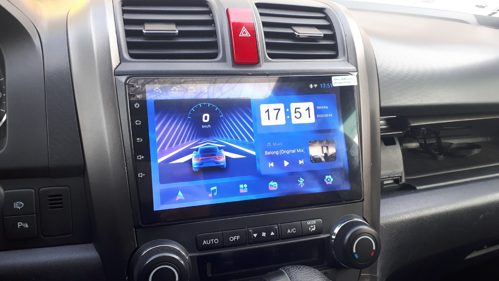 For Honda CRV CR-V 2007-2011 Android 13 Car Stereo Bluetooth Radio WIFI RDS CAM
