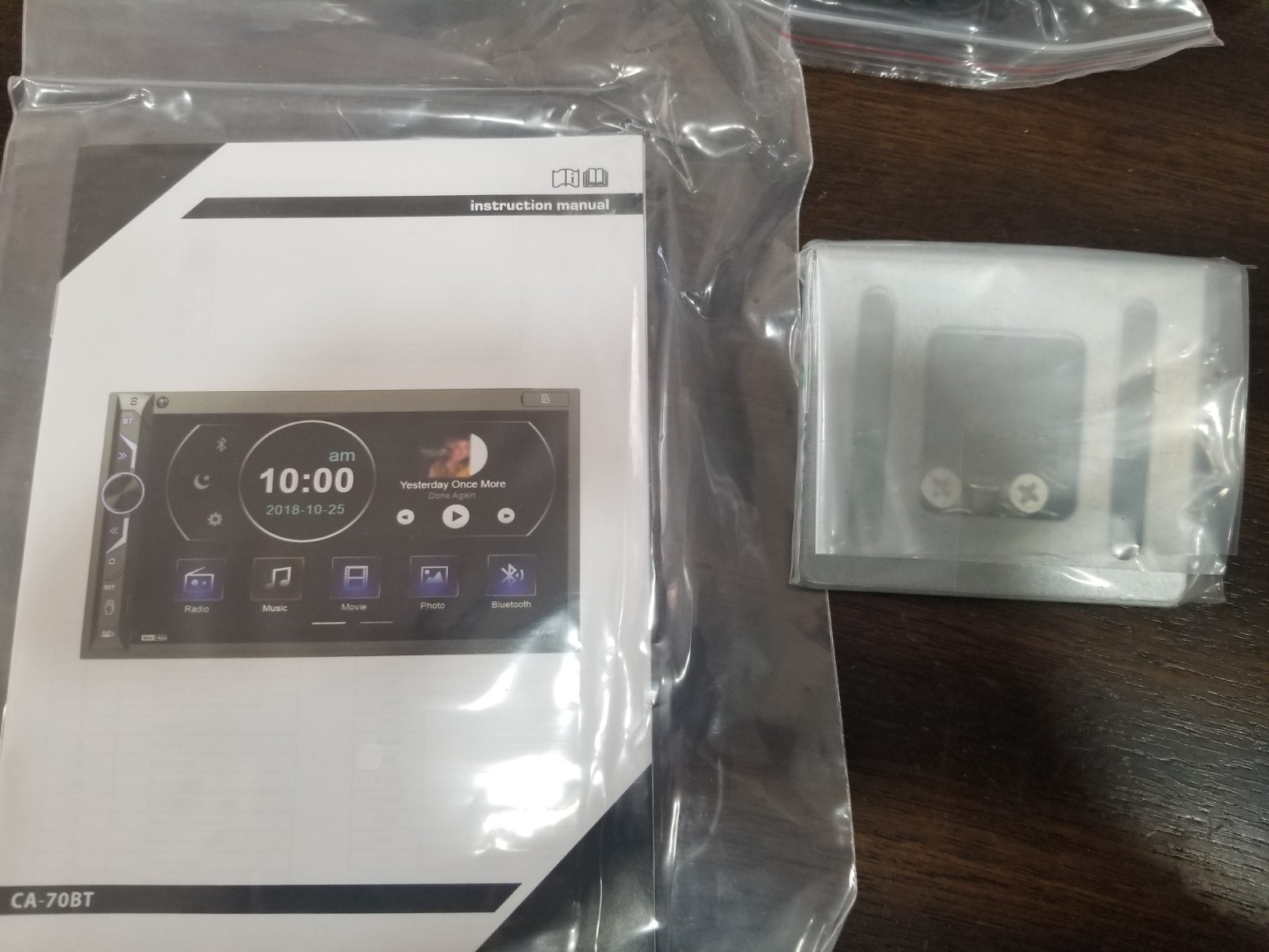 Car Stereo Driving Entertainment US70BT Open Box With Remote And Cables Camera