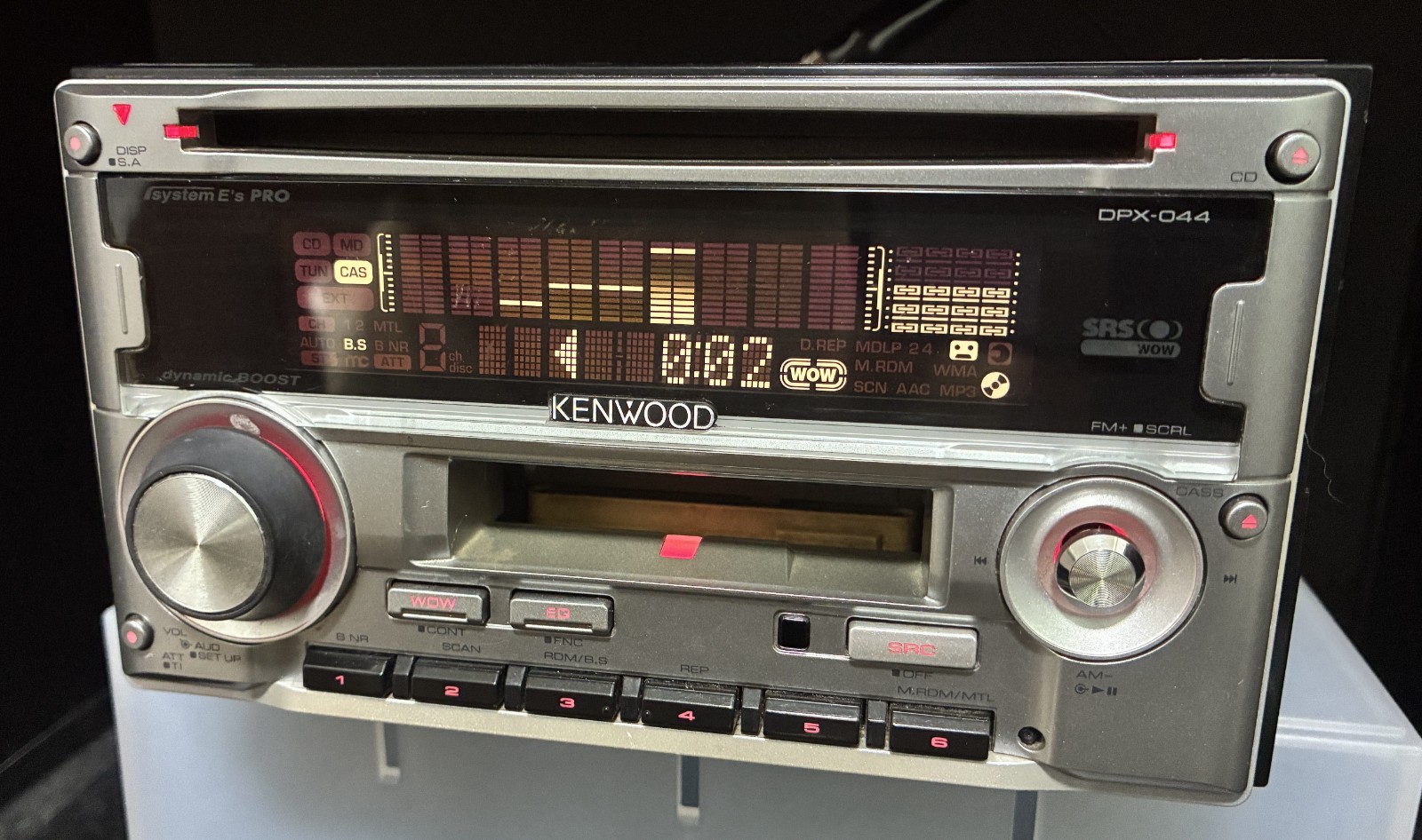 KENWOOD DPX-044 Car Audio 2DIN CD Cassette 13PIN-BUS Working Tested JDM USED