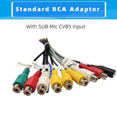 for RCA Harness for Car Stereo Support Subwoofer with Video Put in-Out,for RCA