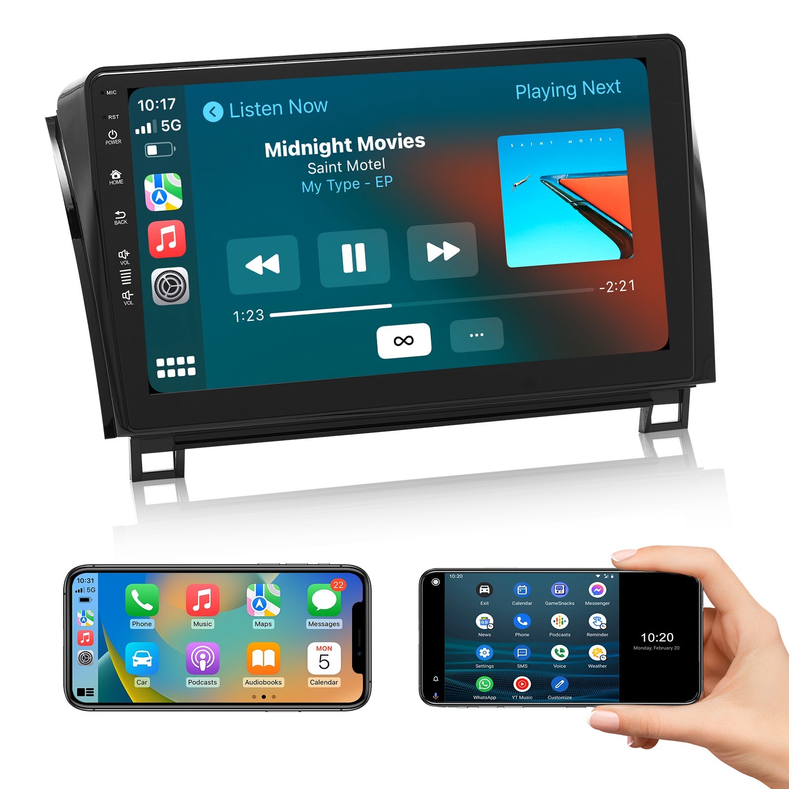 Roadanvi X12 10.2″ Head Unit for Toyota Tundra 2007-2013 WiFi CarPlay Car Stereo