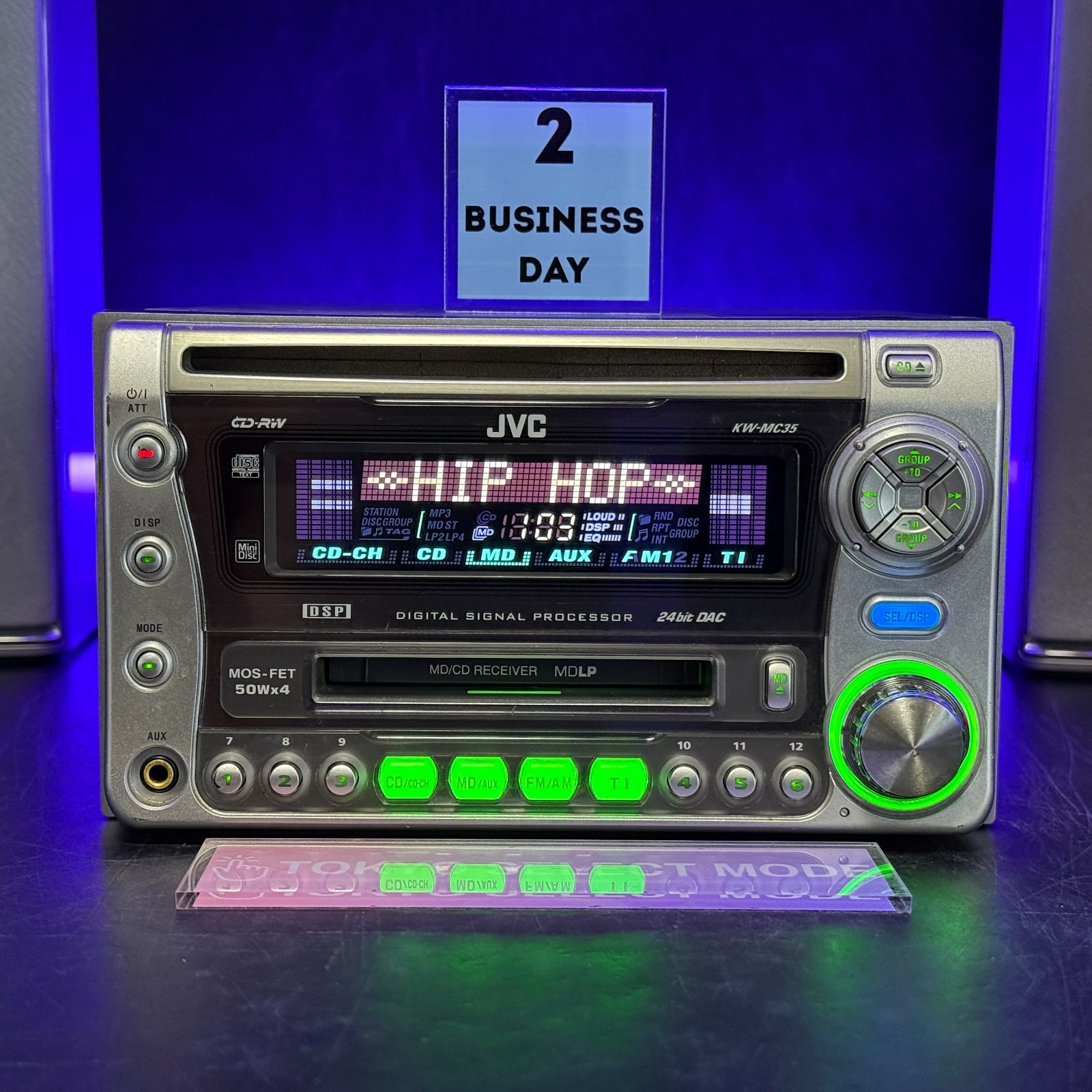 JVC KW-MC35 Car Audio 2DIN CD MD Bluetooth Ready Vintage JDM Tested In Stock