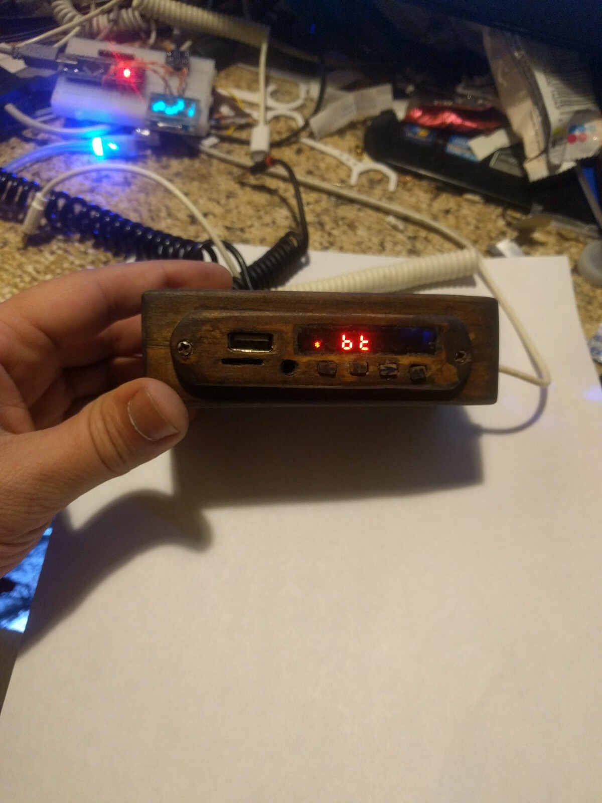handmade Bluetooth Car  MP3 Player USB SD/AUX-IN/FM Radio Stereo