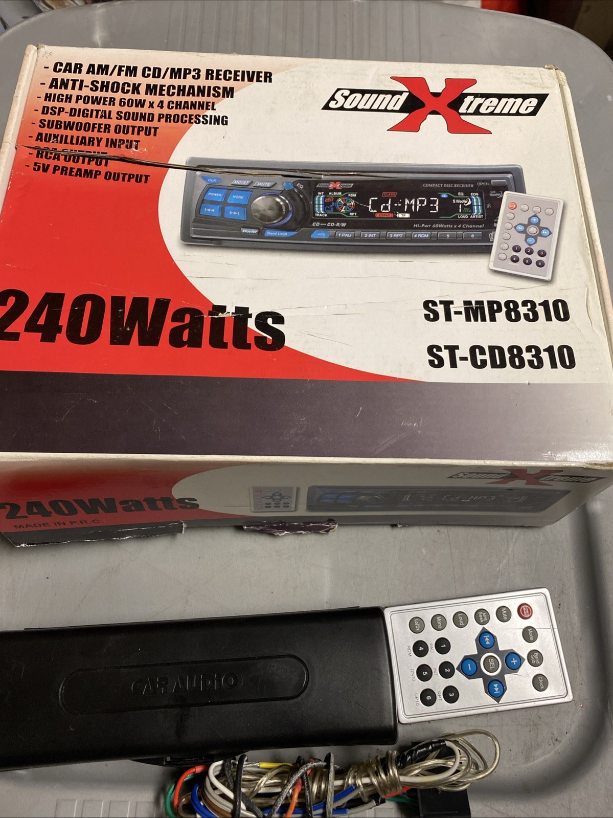 SoundXtreme ST MP8310 Car AM FM CD MP3 Receiver Vtg 2006 Box Remote Faceplate