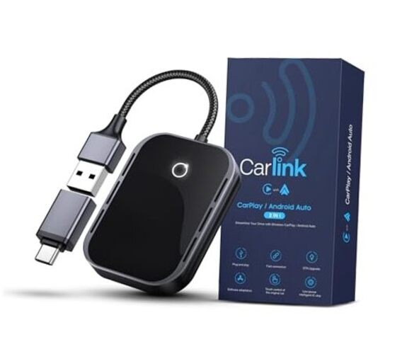 Carlink Wireless CarPlay & Android Auto Adapter for iPhone & Android – USB-C,