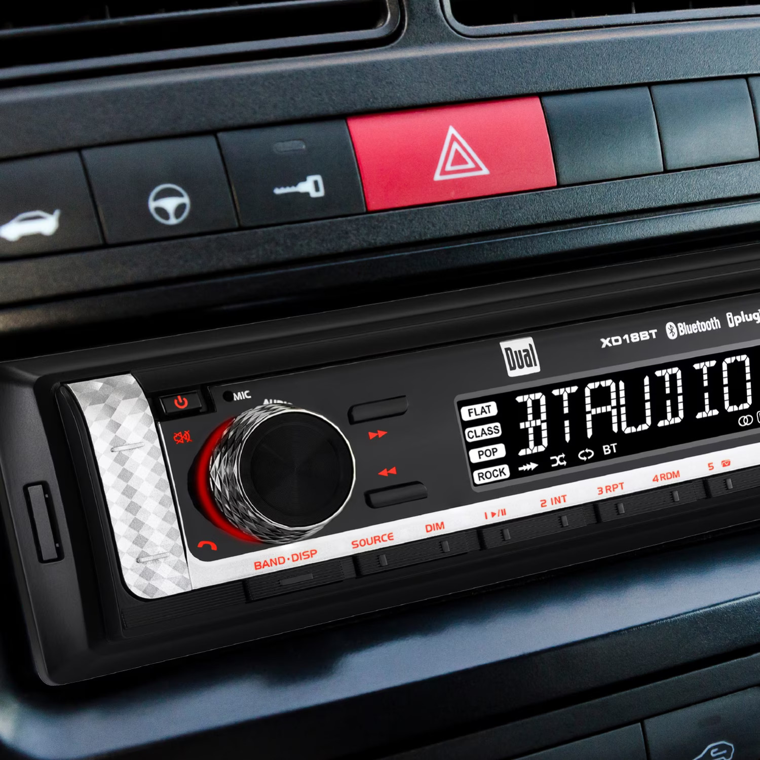 Dual XD18BT Single DIN Car Stereo Bluetooth USB AM FM MP3 Receiver