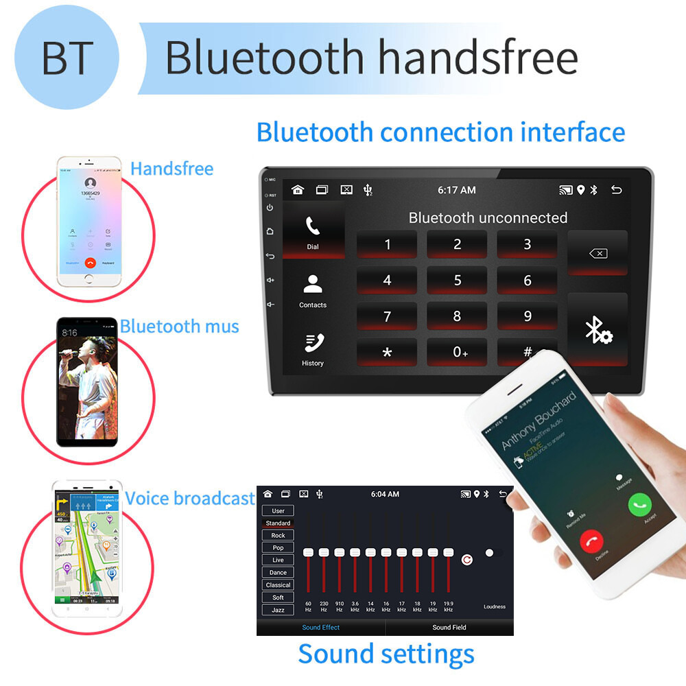 2 Din 9″ Android Car Stereo Radio GPS Navigation WIFI FM BT Mirror link 32GB ROM