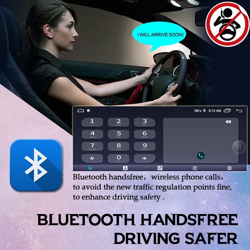 1Din 6.9″Android Car Stereo Touch Screen Built-in CarPlay AHD Rear View WiFi GPS