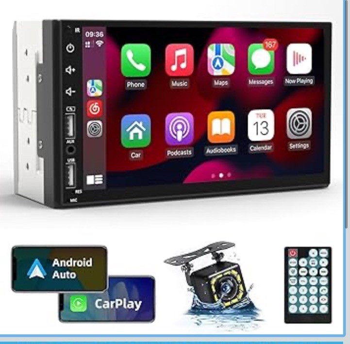 🔥Leadfan Double Din Car Stereo Radio Apple Carplay&Android,7inch HD Touchscreen