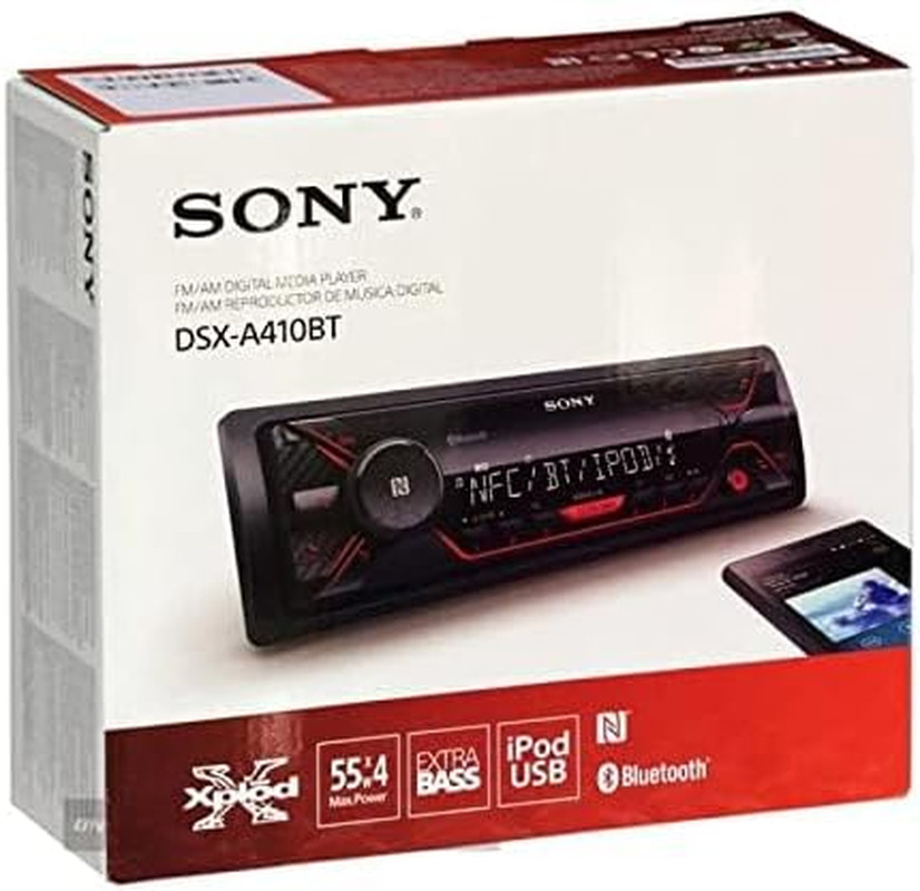 DSX-A410BT Single Din Bluetooth Front USB AUX Car Stereo Digital Media Receiver