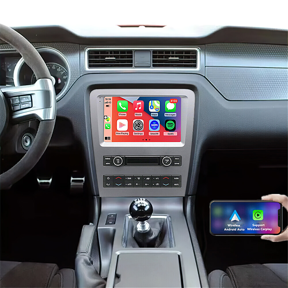 Android 12 Car Stereo Radio GPS Navi Apple CarPlay BT For 2010-2014 Ford Mustang