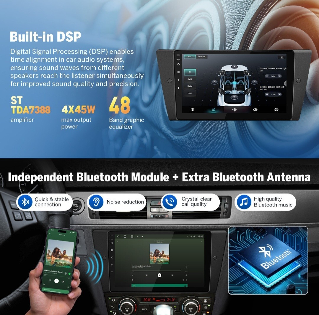 Eonon X7A 9in Touchscreen 2 DIN Car Stereo Radio Apple CarPlay BT WiFi GPS