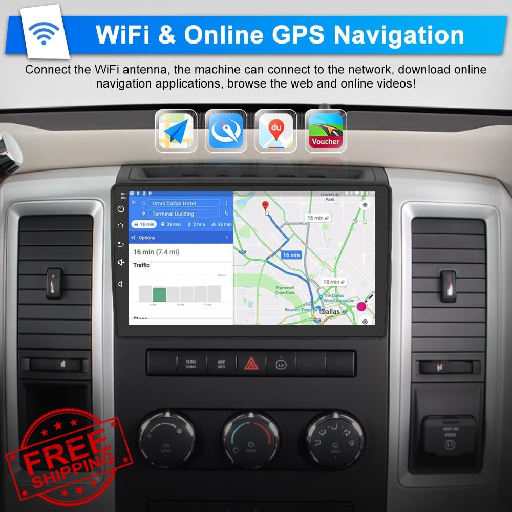 Votheon Jeep Wrangler JK 07-18 Android 13 10″ 2GB 64GB Car Stereo