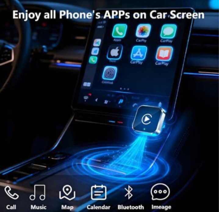 Wireless CarPlay Adapter 2026 Upgrade Wired CarPlay to Wireless, Mini USB Design