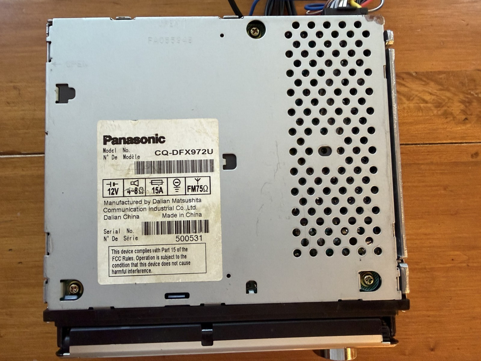 PANASONIC CQ-DFX972U MP3 CD Receiver 50W x 4