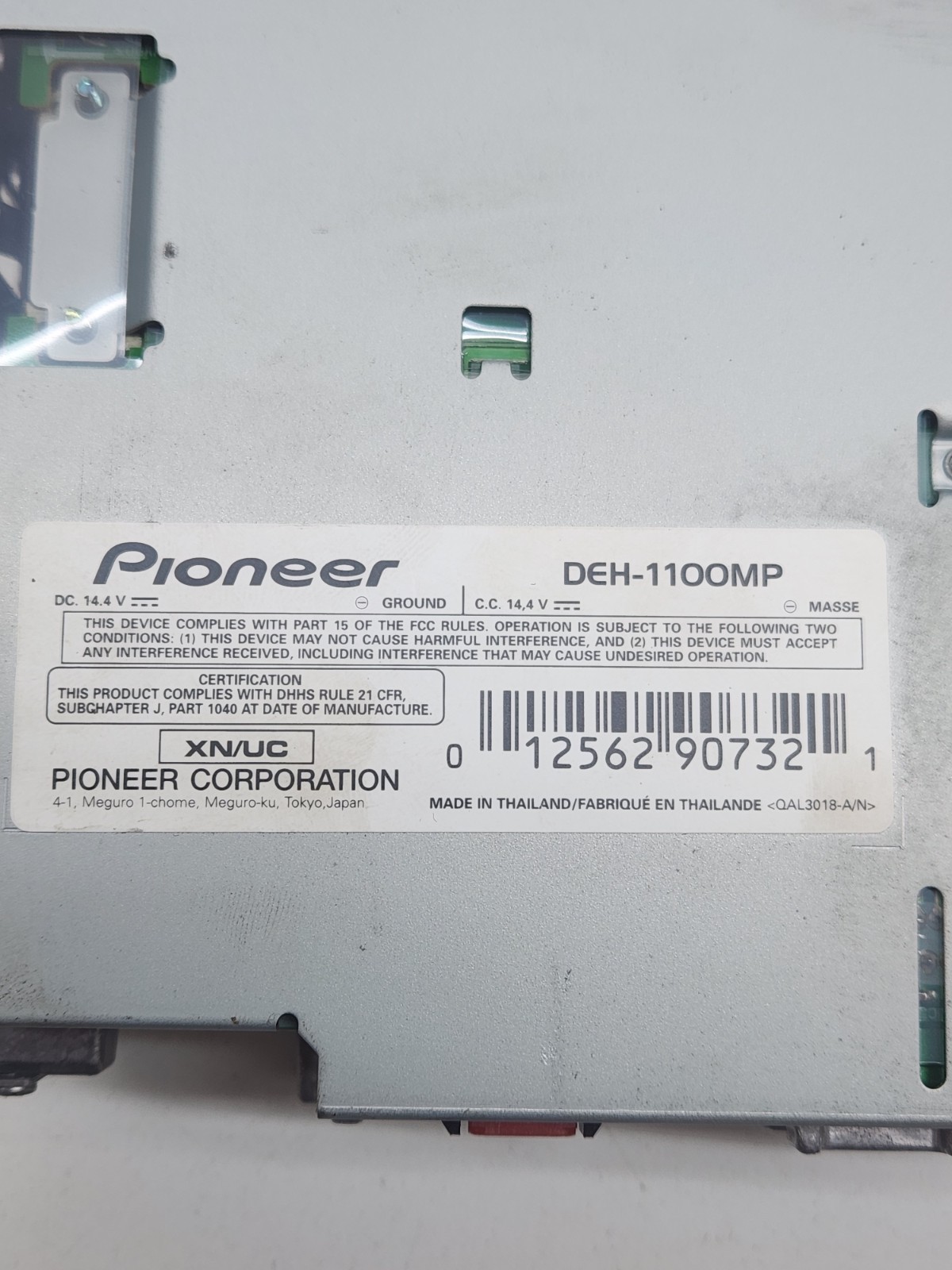 Pioneer Super Tuner DEH-1100MP CD Player WMA MP3 Aux In Car Stereo Radio Single
