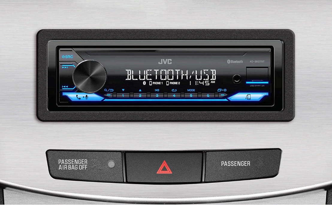 KD-SX27BT Bluetooth Car Stereo, 100W USB/AUX Single DIN Receiver