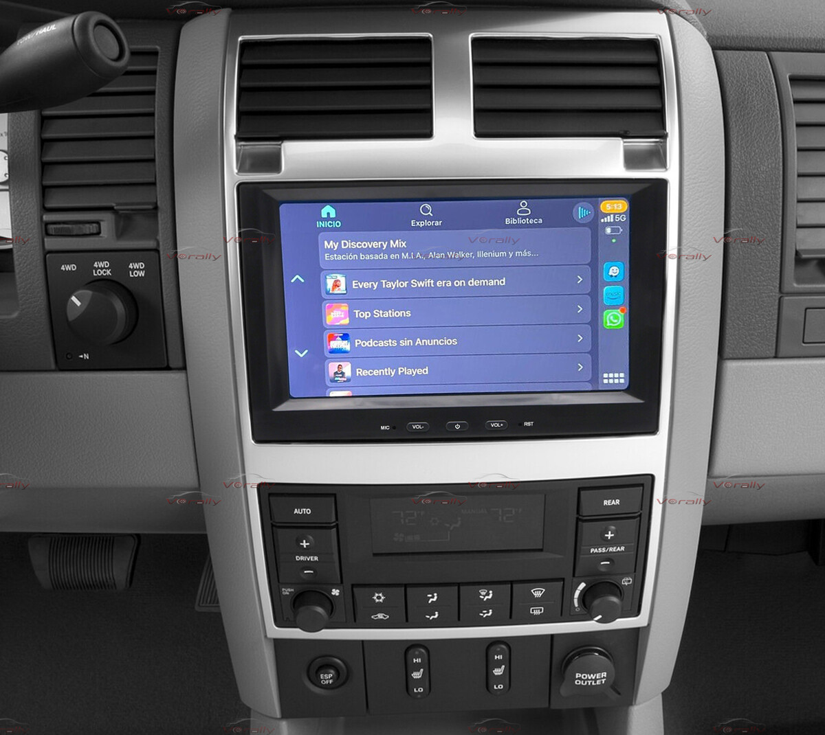 2+32G Radio de coche Android 14 para 2004-2009 Dodge Durango Carplay GPS estéreo