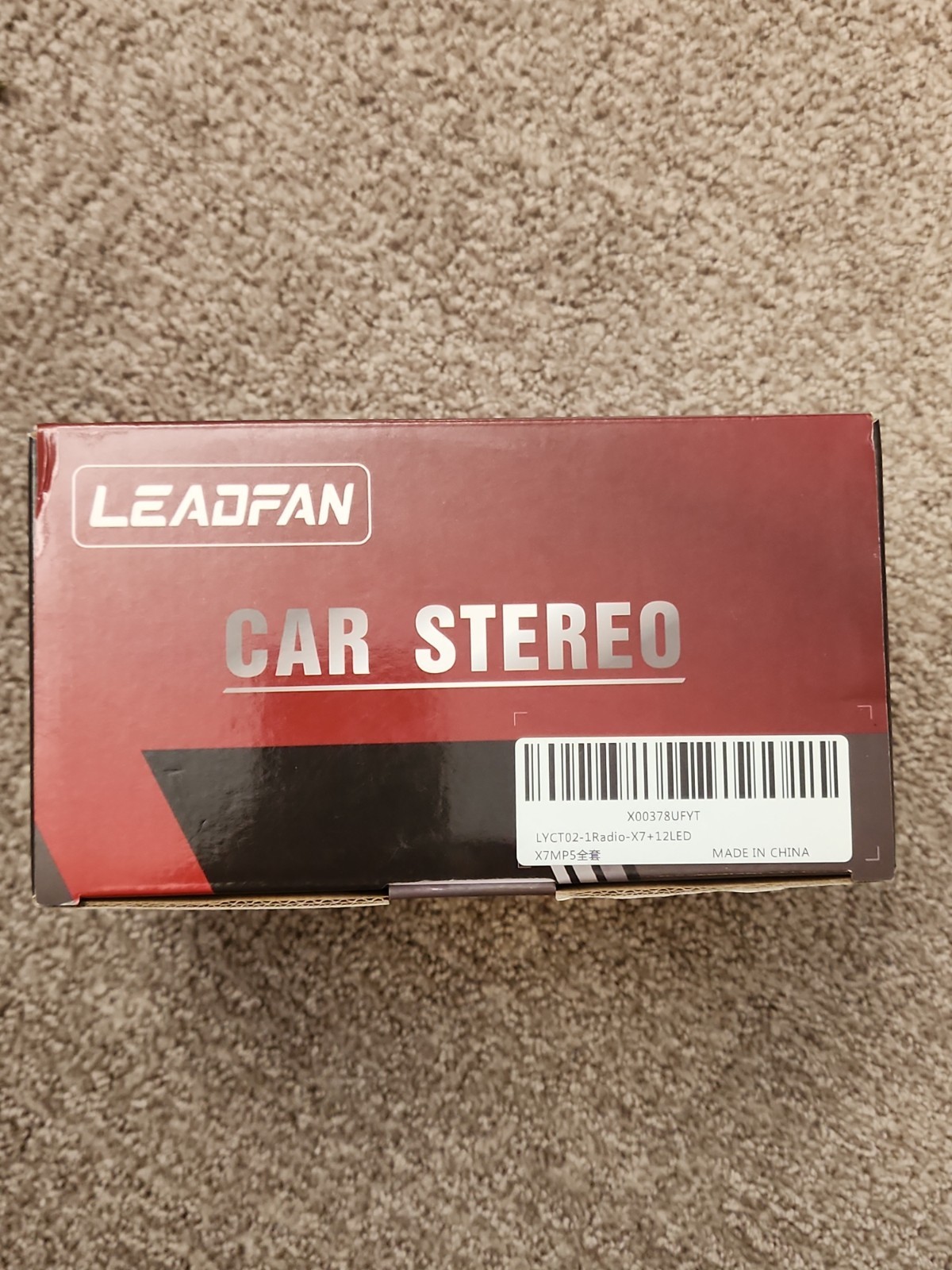 Leadfan Single DIN Car Stereo MP3 Radio Receiver USB AUX FM 12 LED New