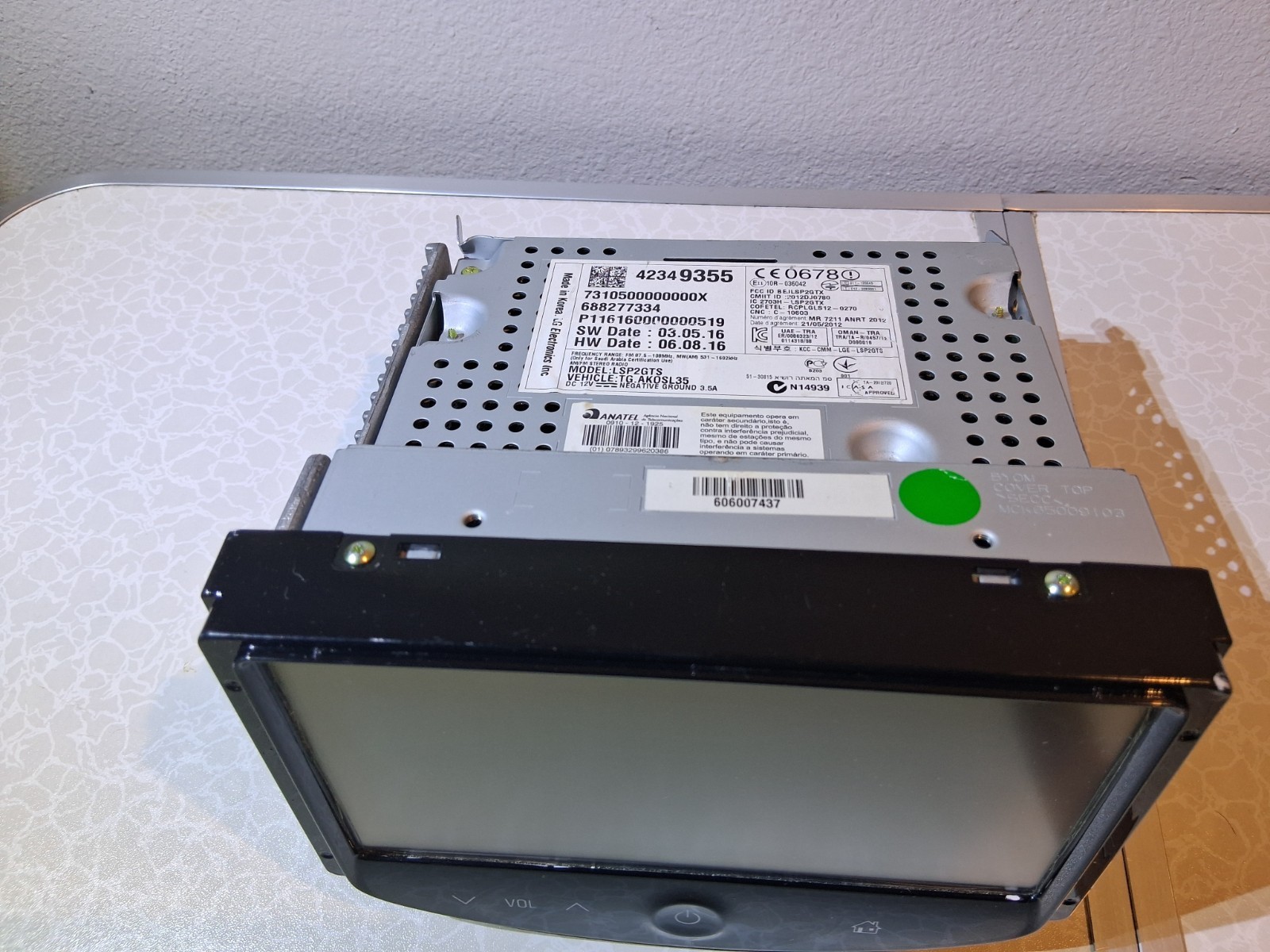 2013-2016 Chevrolet Spark Sonic Trax MYLINK Radio LSP2GTS Untested