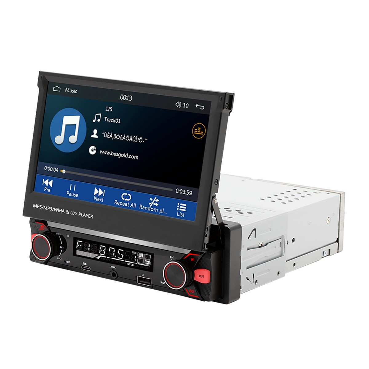 7″ Radio Estereo De Pantalla Para Coche Carro USB WiFi Tactil Single Din BT MP5
