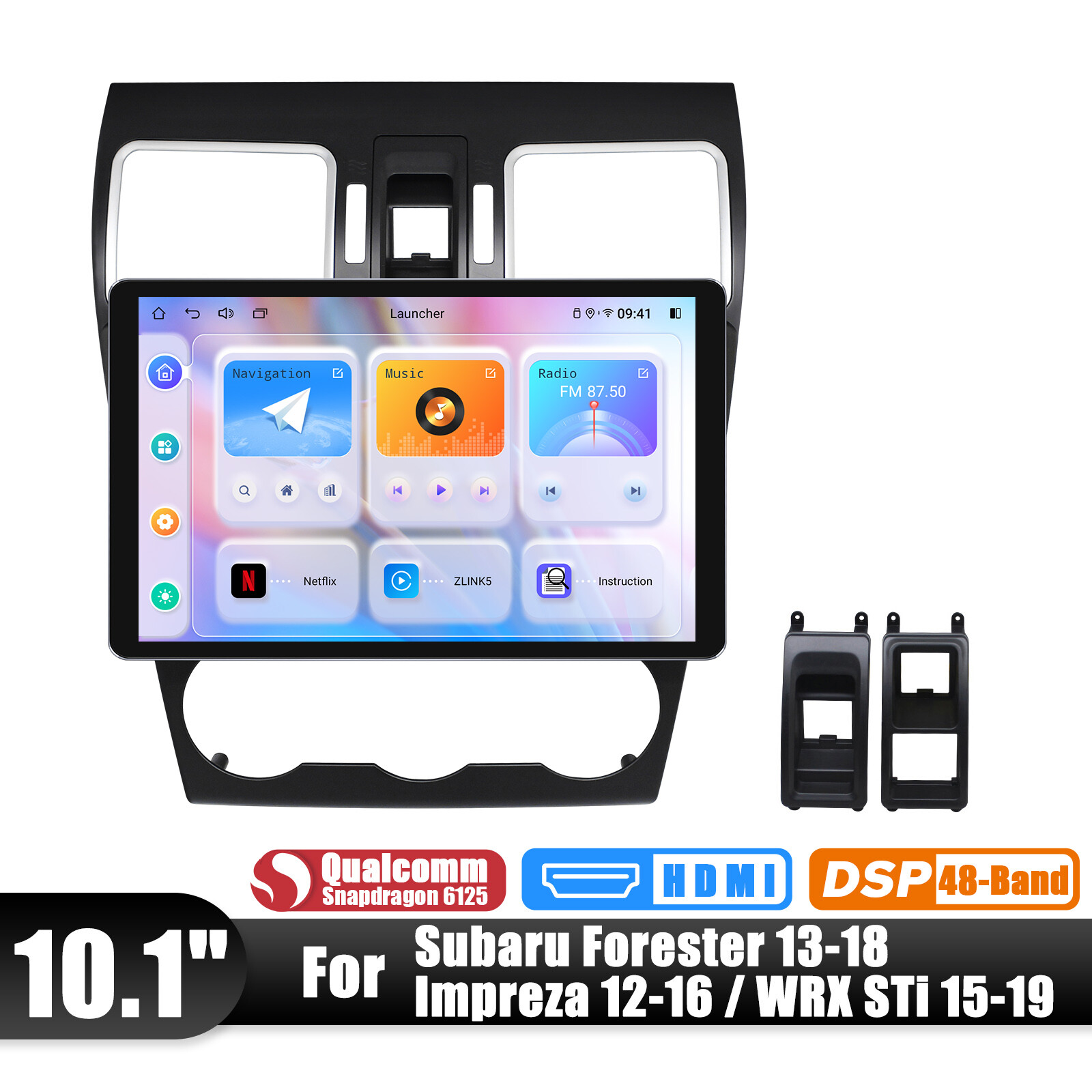 Plug&Play 10.1 Inch Android Radio For Subaru Forester Impreza WRX STi 2013-2018
