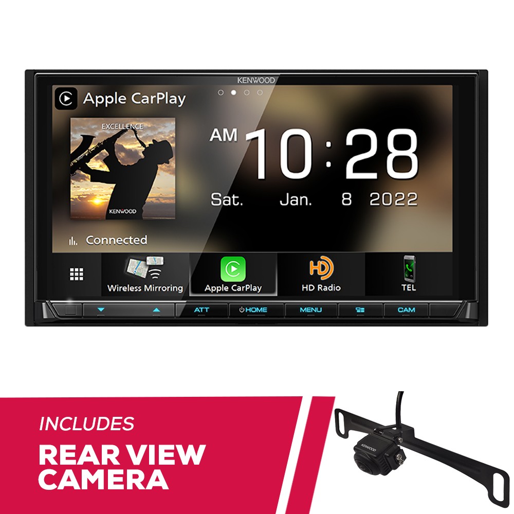 Kenwood DMX958XR 6.8″ Multimedia w/ HD Rear View License Plate Camera