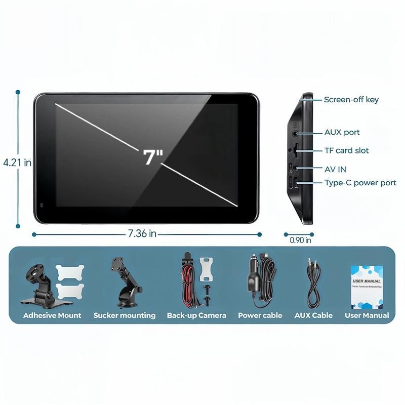 2026 Wireless CarPlay Screen Android Auto Portable Car Play Display Tablet 7in