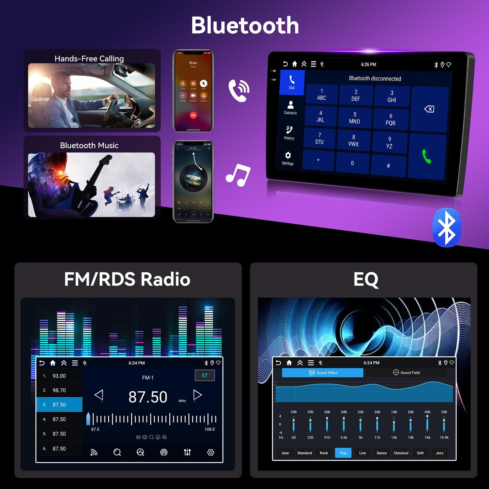Android 15 Car Radio for Hyundai Sonata 2015-2017, 9 Inch, Wireless CarPlay