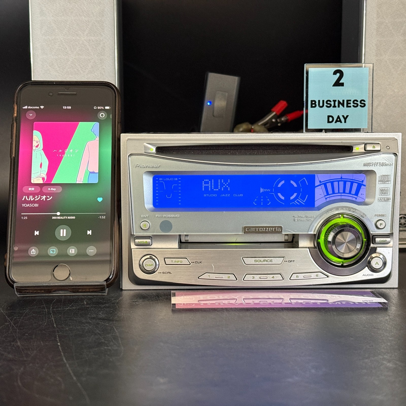 Pioneer Carrozzeria FH-P055MD Car Audio CD MD Bluetooth 2DIN Tested In Stock