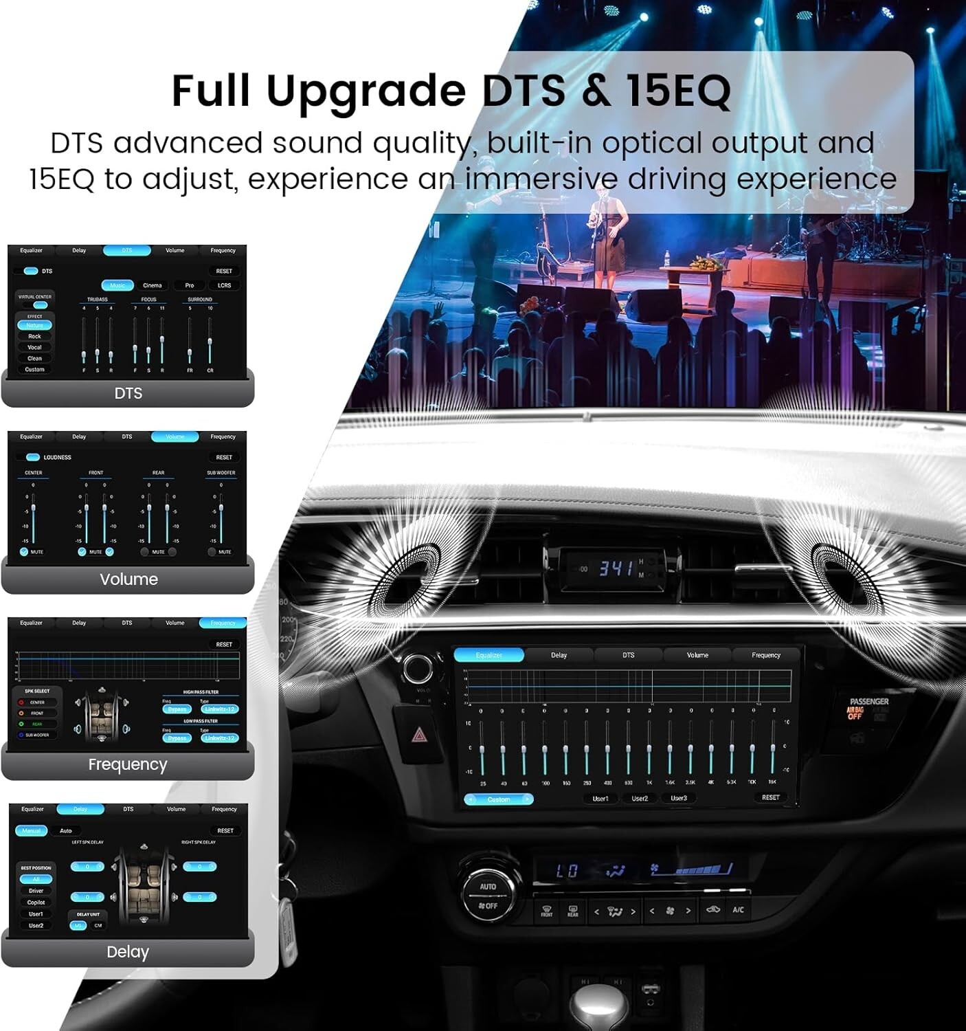 Dasaita 10.33” Car Stereo for Toyota Corolla 2014-2016 GPS DTS WiFi CarPlay