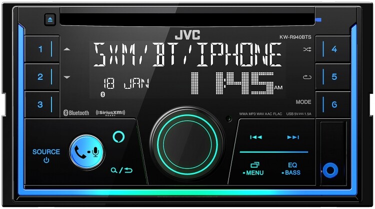 JVC KW-R940BTS 2-Din LCD Bluetooth Car Stereo + 4x Audiotek K69.5 -6×9″ Speaker