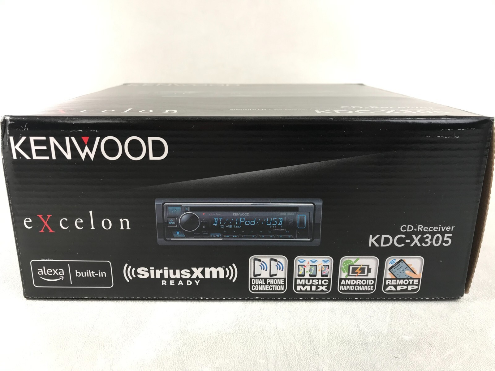 Kenwood Excelon KDC-X305 Bluetooth CD Android iPhone Alexa AM FM USB Aux 6Ch 5v