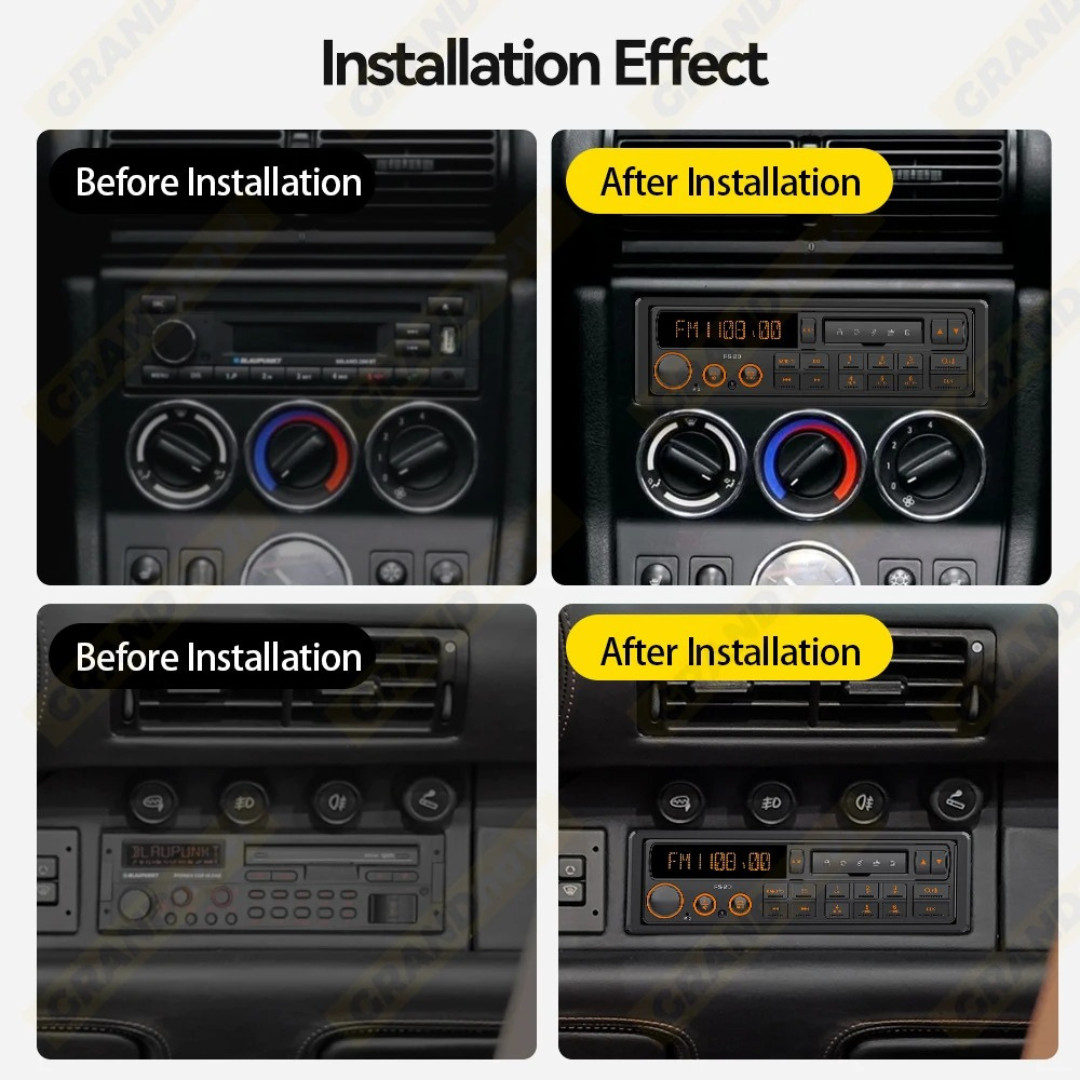 1 Din Car Radio MP3 Player Classic Car Retro Audio Stereo Support FM AUX EQ USB