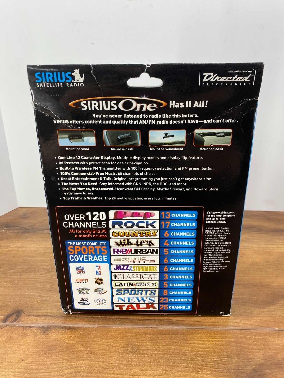 Sirius One, SV1 Kit Portable Satellite Radio. New Open Box. Complete.